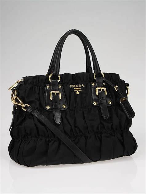 Prada Black Tessuto Nylon Gauffre Satchel Bag BN1336